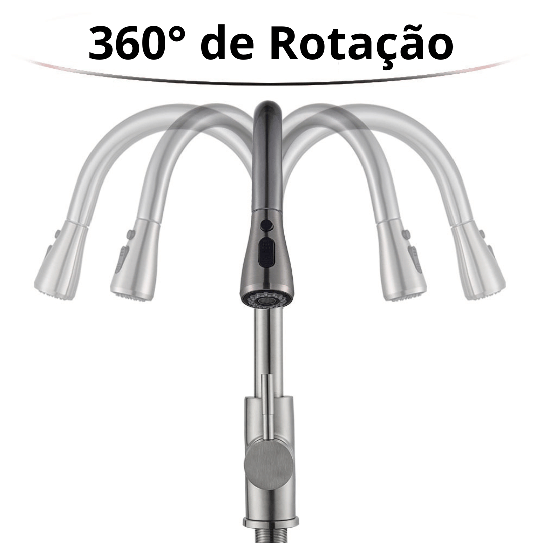 Torneira Cozinha Gourmet Extensível Flexível