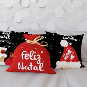 Kit Capas de Almofadas de Natal Para Decoração de Sofá