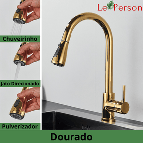 Torneira Cozinha Gourmet Extensível Flexível