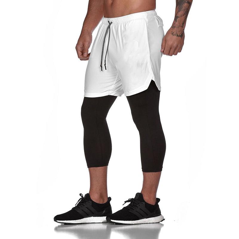 Short Fitness Masculino 2 em 1 com Legging para Treino