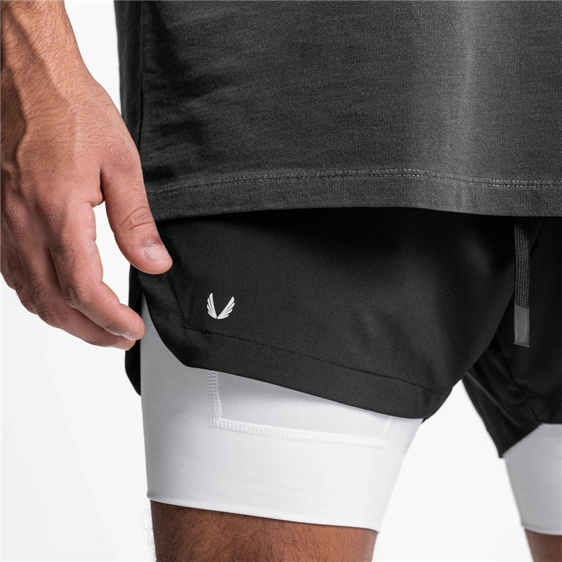 Short Esportivo Masculino 2 em 1 para Academia - Athlete