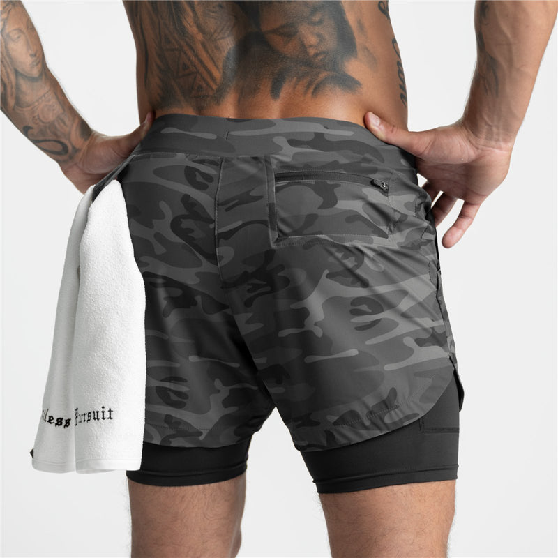 Short Esportivo Masculino 2 em 1 para Academia - Athlete