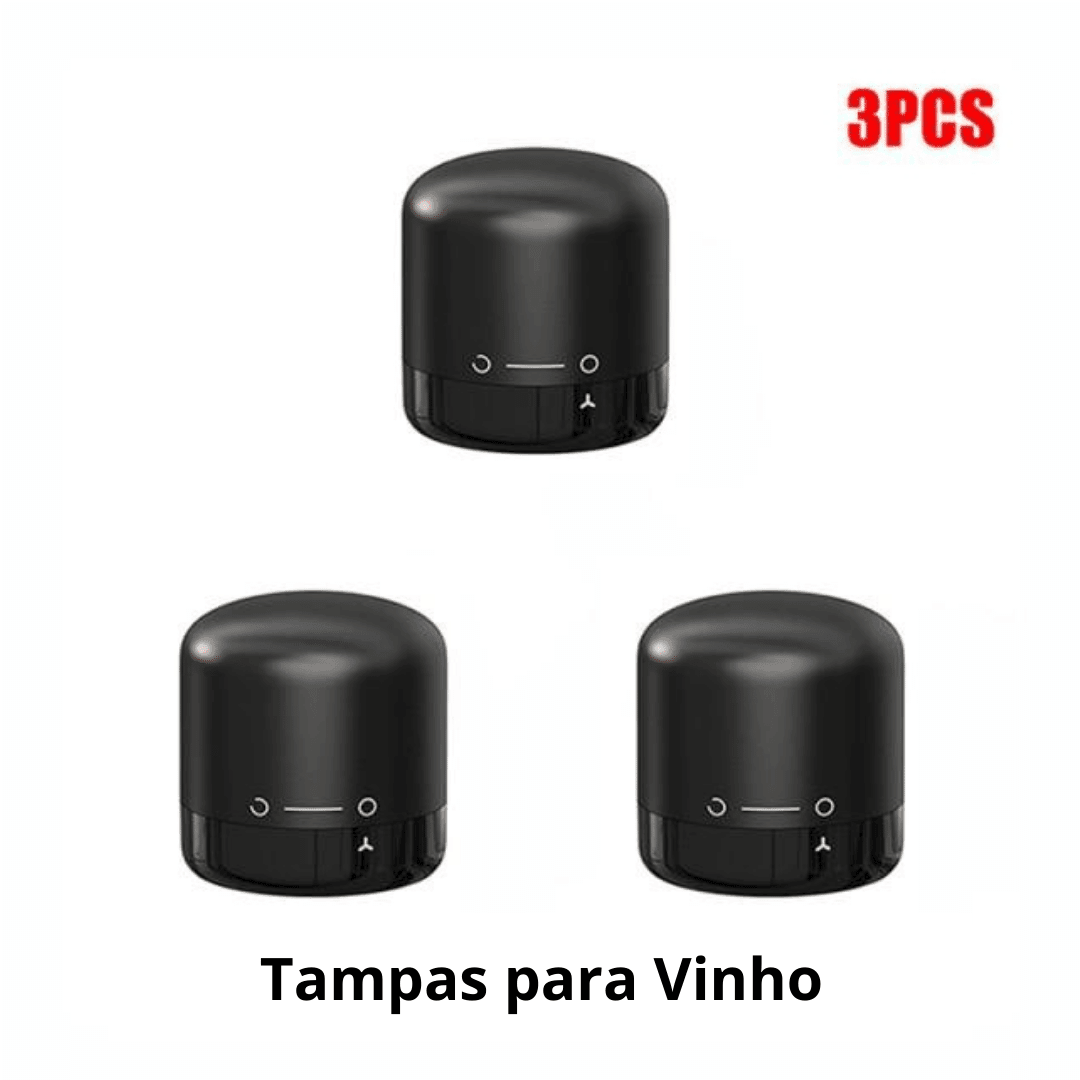 Tampa para Garrafa de Vinho a Vácuo - Lock Vácuo