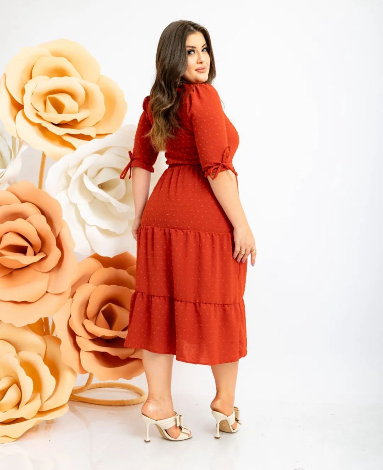 Vestido Midi Terracota