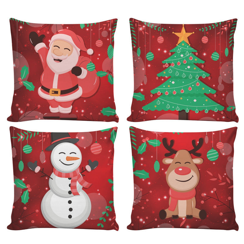 Kit Capas de Almofadas de Natal Para Decoração de Sofá