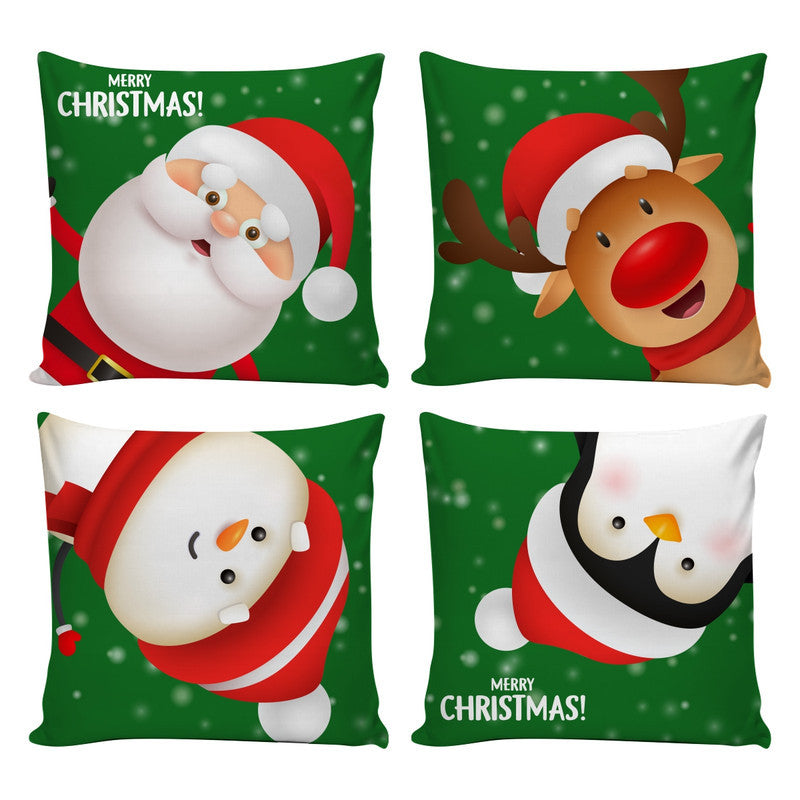 Kit Capas de Almofadas de Natal Para Decoração de Sofá